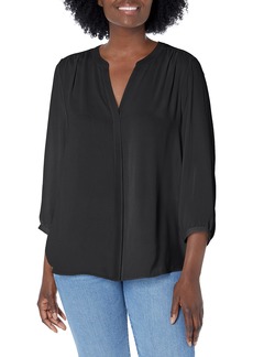 NYDJ Women's Pintuck Blouse 3/4 Sleeve  XL