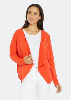 NYDJ Open Front Sweatshirt Jacket - Orange Poppy - XS - Also in: L, M, XL