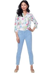 NYDJ Petite Pull-On Skinny Ankle Jeans with Side Slits in Belle Isle