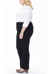 NYDJ Plus Size Marilyn Straight Leg Jeans - Black