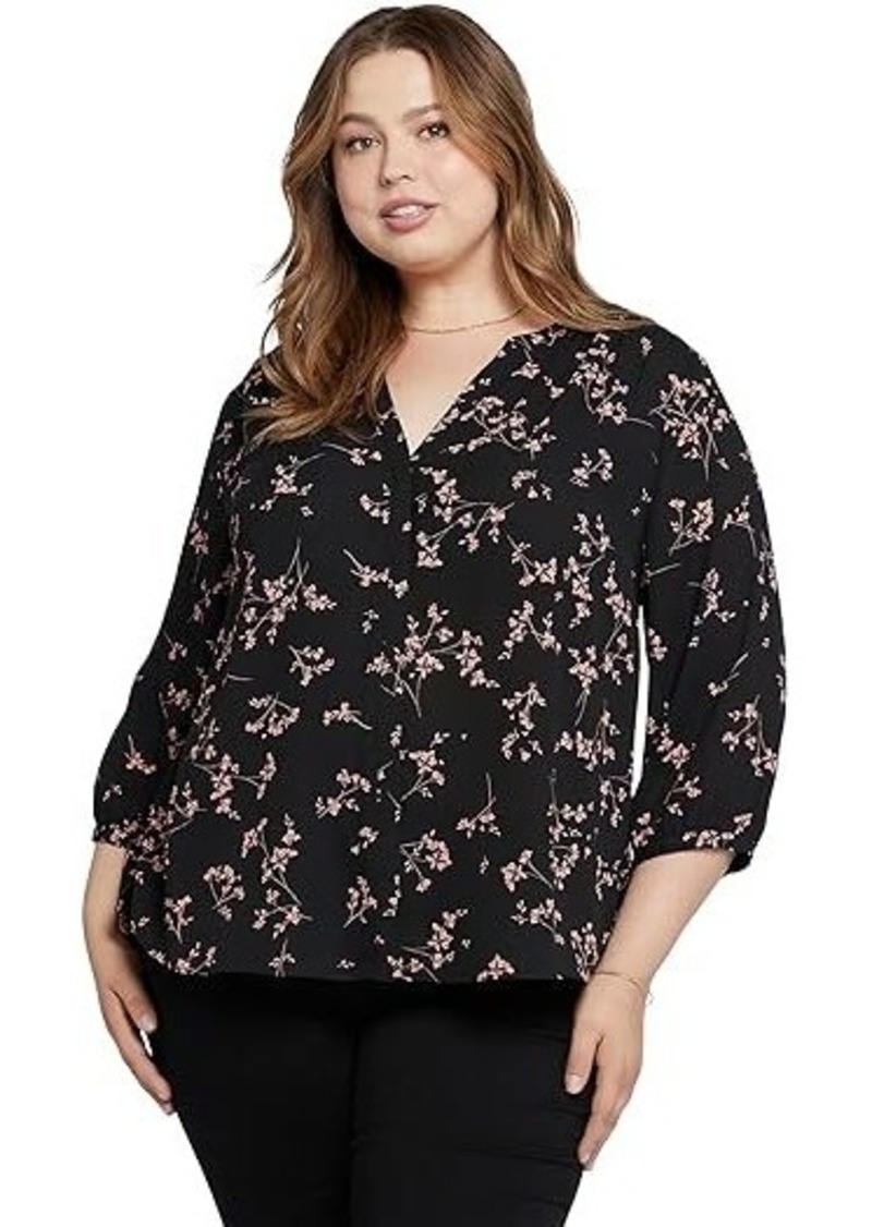 NYDJ Plus Size Pintuck Blouse