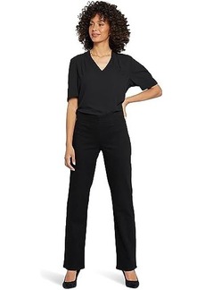 NYDJ Pull-On Bailey Relaxed Straight in Black Rinse