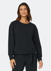 NYDJ Tie Front Sweatshirt - Black - L - Also in: XXS