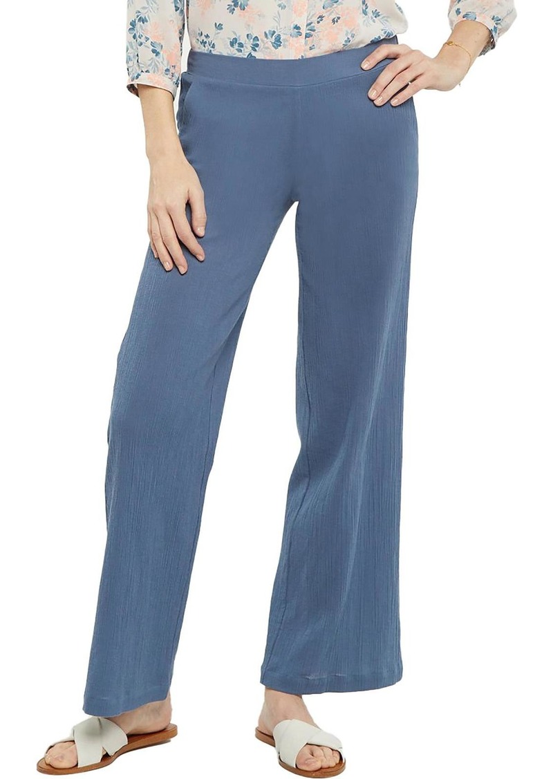 NYDJ Womens Cotton Pull On Straight Leg Pants