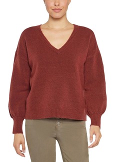 NYDJ Womens Knit Ribbed Trim Pullover Sweater