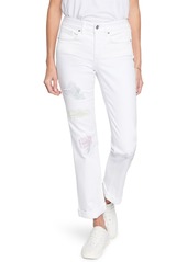 Women's Nydj Marilyn Cool Embrace Ripped Ankle Straight Leg Jeans
