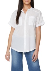 NYDJ Short Sleeve Button-Up Top