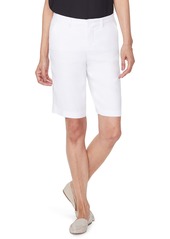 NYDJ Stretch Linen Blend Bermuda Shorts in Optic White at Nordstrom