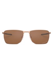 Oakley Ejector 58mm Prizm(TM) Polarized Rectangle Sunglasses in Satin Rose Gold Prizm Tungsten at Nordstrom