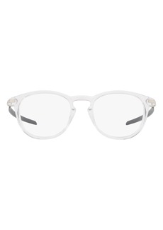 Oakley 50mm Round Optical Glasses in Polished Clear at Nordstrom