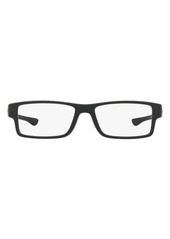 Oakley 52mm Rectangular Optical Glasses in Black at Nordstrom