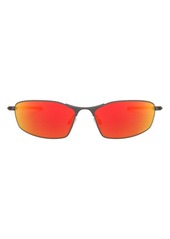 Oakley 60mm Polarized Oval Sunglasses in Matte Gunmetal/Prizm Ruby at Nordstrom
