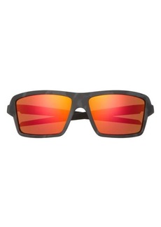 Oakley 63mm Oversize Polarized Rectangular Sunglasses