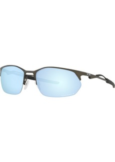 Oakley Adult Wire Tap Polarized Sunglasses, Men's, Satin Lead/Prizm Deep Water Polarized