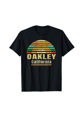 Oakley CA California Home Vintage Gift Retro Sunset Tee Shir T-Shirt