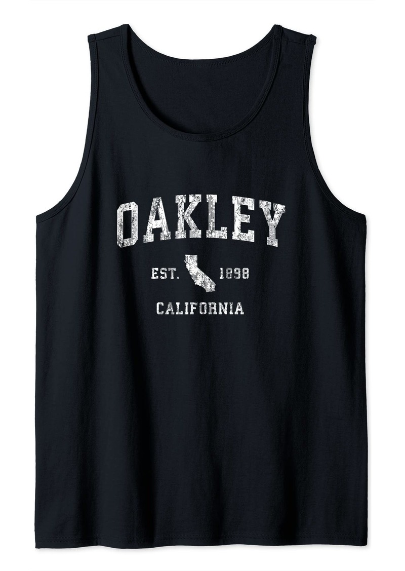 Oakley California CA Vintage Athletic Sports Design Tank Top