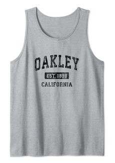 Oakley California CA Vintage Sports Design Black Design Tank Top