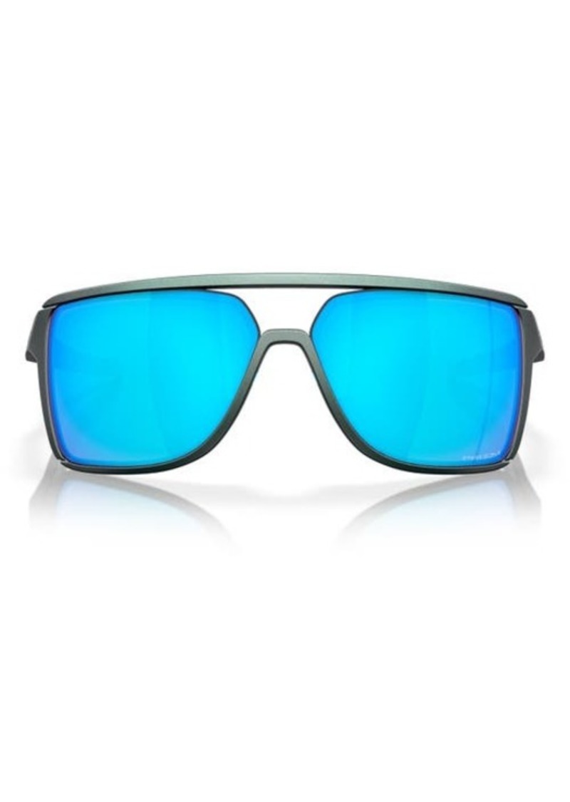 Oakley Castel 63mm Polarized Oversize Rectangular Sunglasses