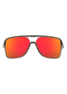 Oakley Castel 63mm Prizm Oversize Rectangular Sunglasses