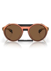 Oakley Clifden 54mm Mirrored Prizm Round Sunglasses