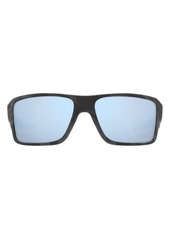 Oakley Double Edge 66mm Prizm Polarized Oversize Wrap Sunglasses