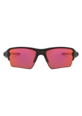 Oakley Flak® 2.0 XL 59mm Prizm™ Semi Rimlesss Wrap Sunglasses in Matte Black at Nordstrom