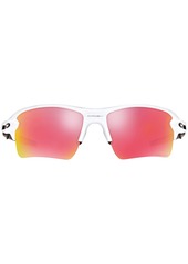 Oakley Flak 2.0 Xl Prizm Field Sunglasses, OO9188 - WHITE SHINY/BURGUNDY