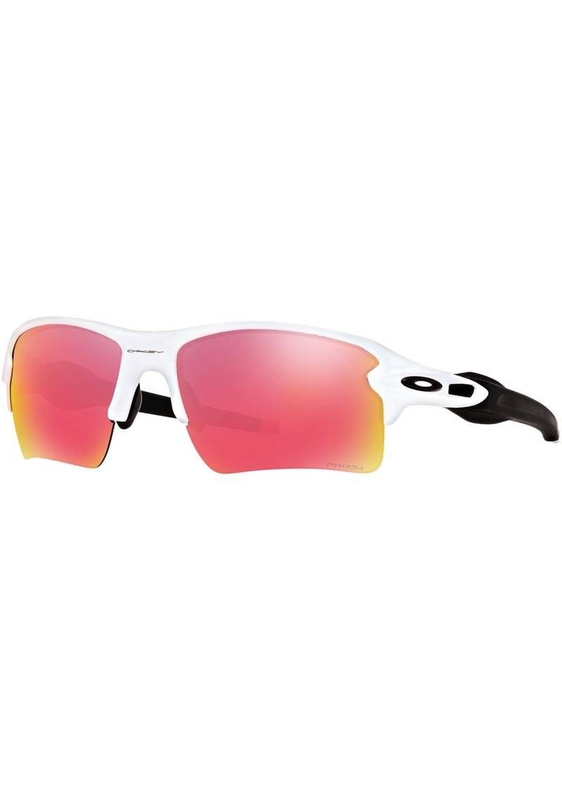 Oakley Flak 2.0 Xl Prizm Field Sunglasses, OO9188 - WHITE SHINY/BURGUNDY