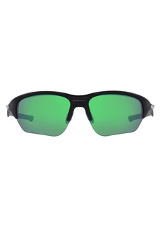 Oakley Flak Beta 64mm Oversize Rectangular Sunglasses in Matte Black /Jade Iridium at Nordstrom Rack