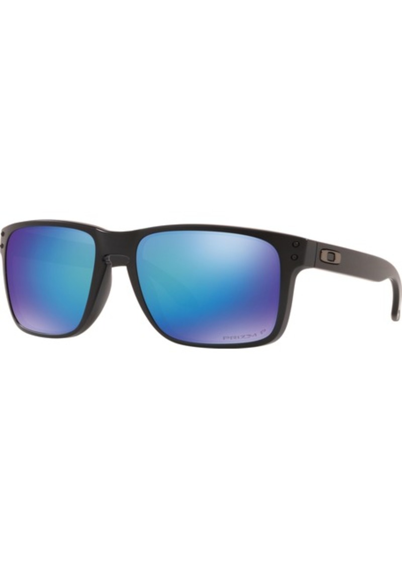 Oakley Holbrook Woodgrain Prizm Polarized Sunglasses, Men's, Matte Black/Prizm Sapphire Polarized