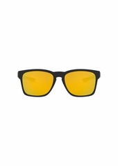 Oakley Men's OO9272 Catalyst Polarized Rectangular Sunglasses Polished Black/24K