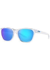 Oakley Men's Manorburn Sunglasses, OO9479 56 - POLISHED CLEAR/PRIZM SAPPHIRE