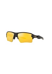 Oakley Men's OO9188 Flak 2.0 XL Rectangular Sunglasses Matte Black/24K Polarized
