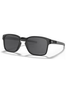 Oakley Men's Polarized Low Bridge Fit Sunglasses, OO9358 Latch Sq 55 - Matte Black