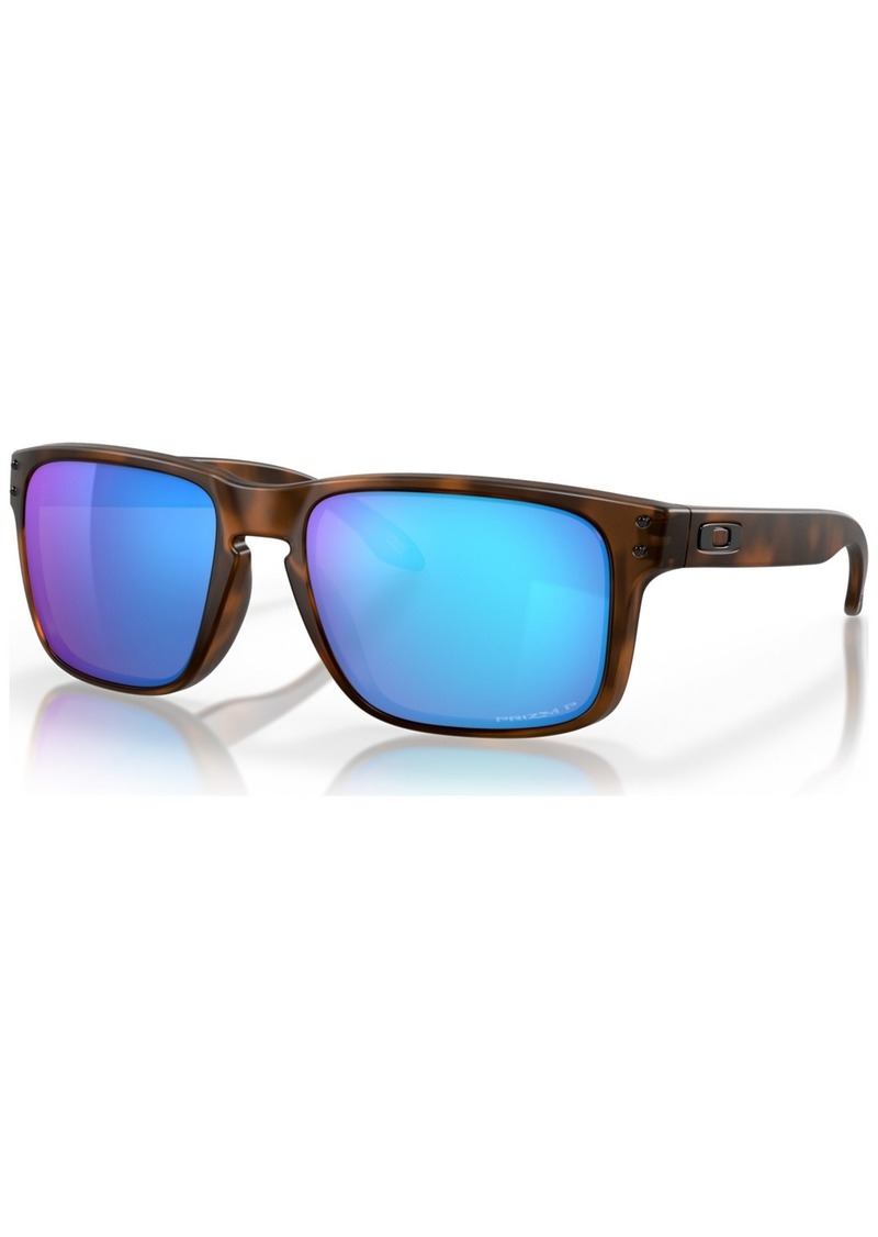 Oakley Men's Polarized Prizm Sunglasses, OO9102 Holbrook - Matte Brown Tortoise
