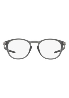Oakley Pitchman R Carbon 50mm Round Optical Glasses in Satin Grey Smoke at Nordstrom