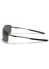 Oakley Polarized Square Wire Polarized Sunglasses , OO4075 - Dark Grey/Grey Polarized