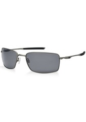 Oakley Polarized Square Wire Polarized Sunglasses , OO4075 - Dark Grey/Grey Polarized