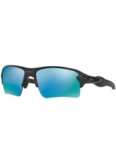 Oakley Polarized Xl Prizm Sunglasses, OO9188 Flak 2.0 Mirrored - BLACK MATTE/BLUE MIRROR POLAR