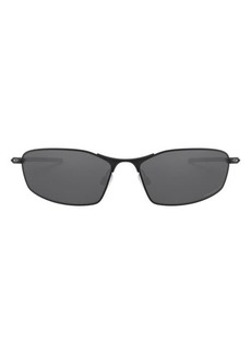 Oakley Prizm&trade; Whisker 60mm Polarized Sunglasses in Rubber Black at Nordstrom