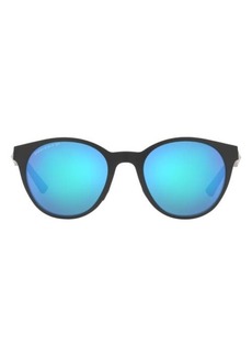Oakley Spindrift 52mm Prizm Mirrored Polarized Round Sunglasses