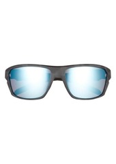 Oakley Split Shot 64mm Polarized Rectangle Sunglasses in Matte Black Camo/Deep H2O at Nordstrom