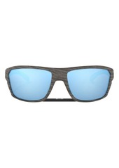 Oakley Split Shot Woodgrain Collection 64mm Polarized Oversize Sunglasses