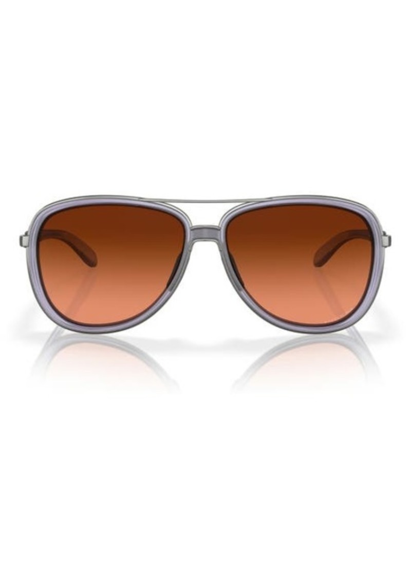 Oakley Split Time 58mm Prizm Gradient Polarized Pilot Sunglasses