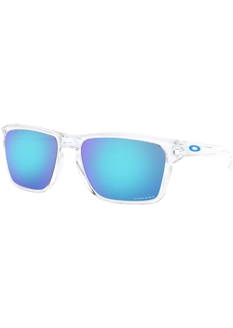 Oakley Sylas Prizm Sunglasses, Men's, Polished Clear/Prizm Sapphire | Father's Day Gift Idea
