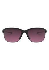 Oakley Unstoppable 65mm Gradient Polarized Oversize Rectangular Sunglasses