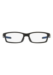 Oakley 17mm Rectangular Optical Glasses in Shiny Black at Nordstrom