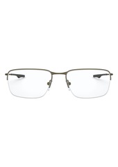 Oakley Wingman 56mm Semi Rimless Rectangular Optical Glasses in Pewter at Nordstrom