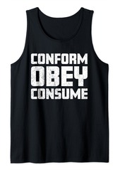 Conform Obey Consume Worn Style Dystopian Tank Top