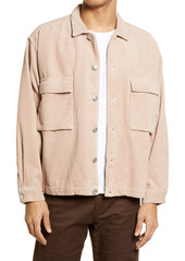 Obey Theo Corduroy Shirt Jacket in Gallnut at Nordstrom